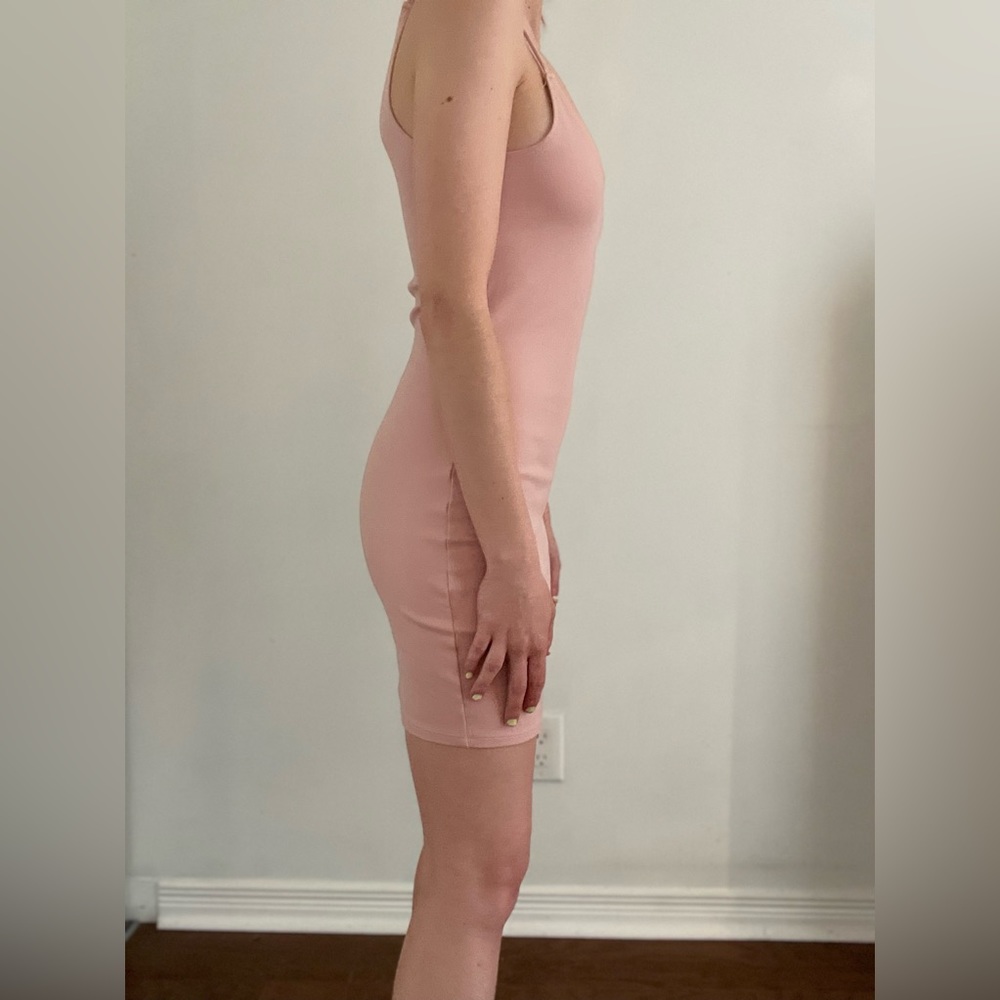 Pink spaghetti strap mini dress